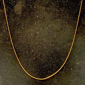 Titanium Gold Box Link Necklace with Lobster Claw Clasp